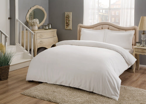 Biancheria Da Letto Di Cotone Raso Happy Days Bianco, 200 x 220 cm