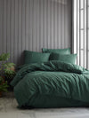 Asir Biancheria Da Letto Di Cotone Raso Hexa Verde, 200 x 220 cm