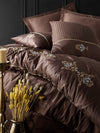 Biancheria Da Letto Di Cotone Raso King Marrone, 200 x 220 cm (1)