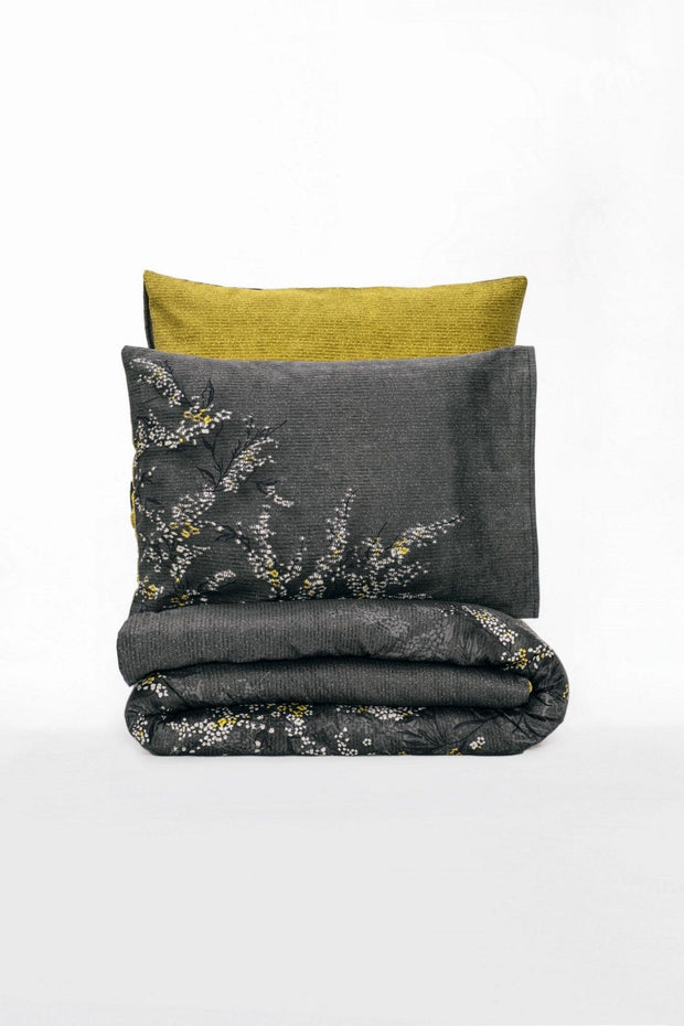 Asir Biancheria Da Letto Di Cotone Raso Libby Antracite, 200 x 220 cm