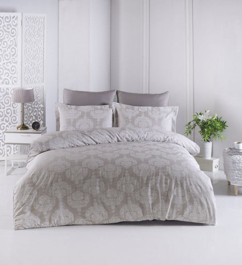Biancheria Da Letto Di Cotone Raso Lina Marrone, 160 x 220 cm