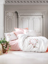 Biancheria Da Letto Di Cotone Raso Luna Bianco, 200 x 220 cm