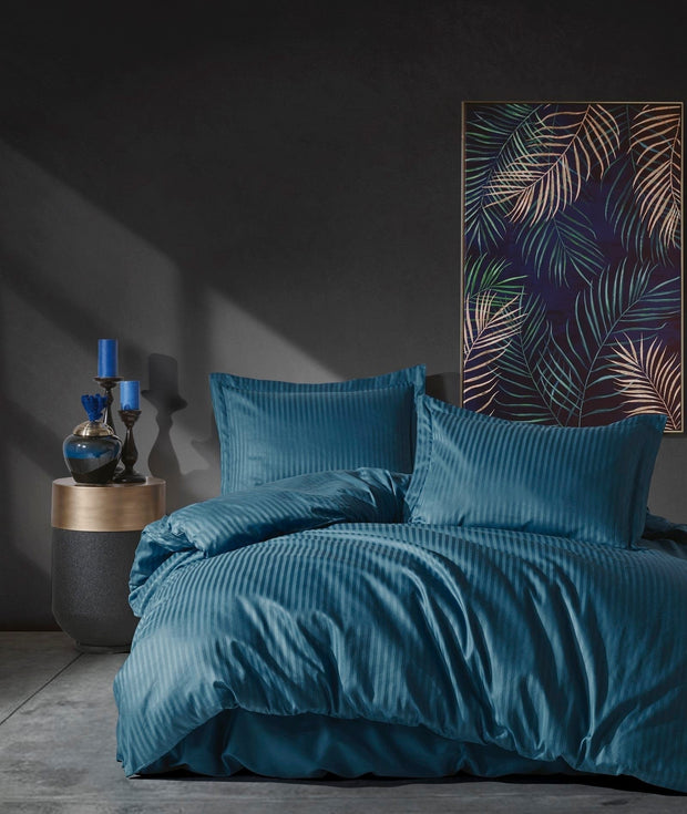 Asir Biancheria Da Letto Di Cotone Raso Premium Elegant Turchese, 200 x 220 cm