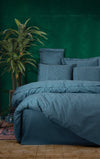 Asir Biancheria Da Letto Di Cotone Raso Sante Blu, 200 x 220 cm