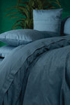 Biancheria Da Letto Di Cotone Raso Sante Blu, 200 x 220 cm (1)