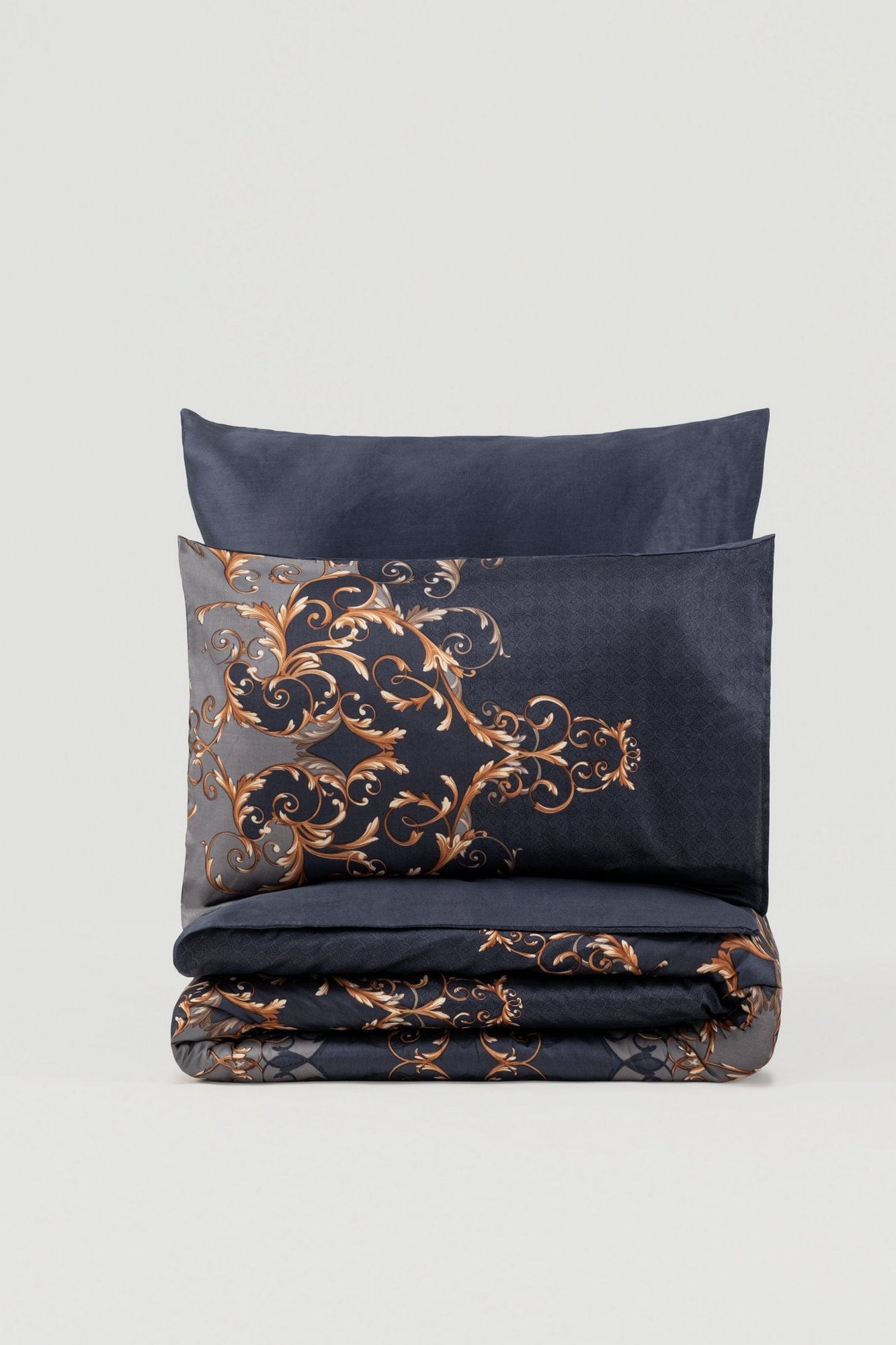 Biancheria Da Letto Di Cotone Raso Sarina Blu, 200 x 220 cm (2)