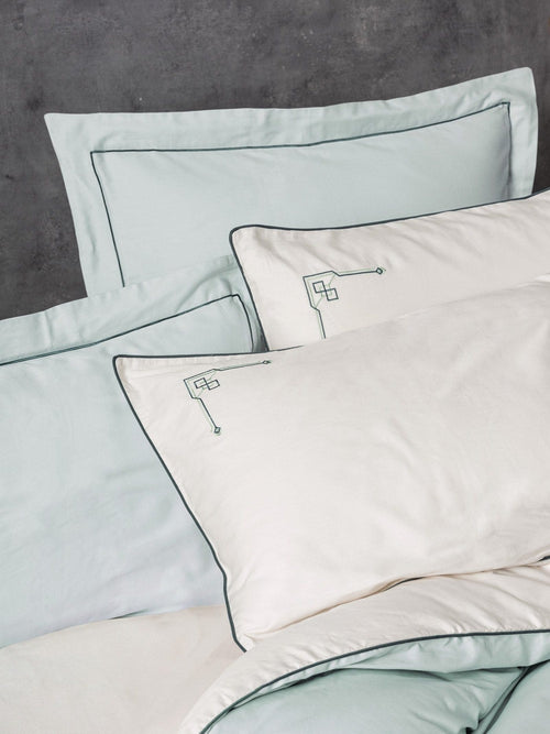 Asir Biancheria Da Letto Di Cotone Raso Vanko Verde, 200 x 220 cm