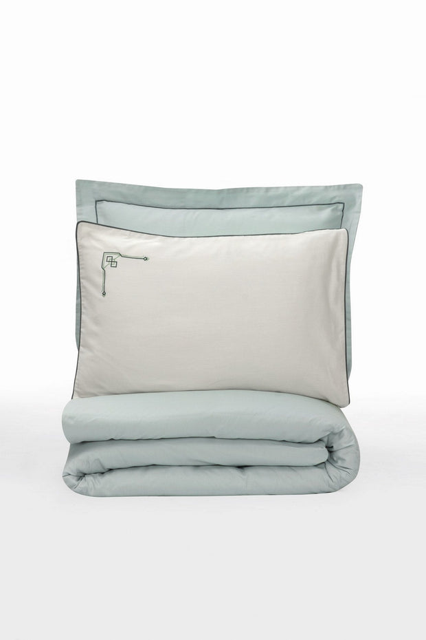Asir Biancheria Da Letto Di Cotone Raso Vanko Verde, 200 x 220 cm