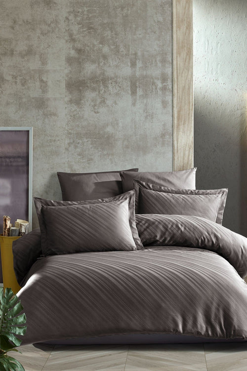 Asir Biancheria Da Letto Di Cotone Raso Venita Mink Cappuccino, 200 x 220 cm