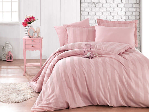 Asir Biancheria Da Letto Di Cotone Raso Wafel Rosa, 200 x 220 cm