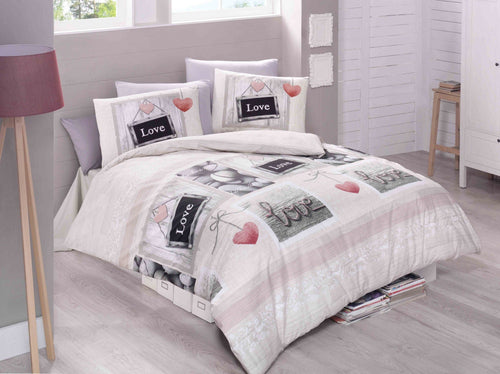 Asir Biancheria Da Letto di cotone Romantique Multicolore, 200 x 220 cm
