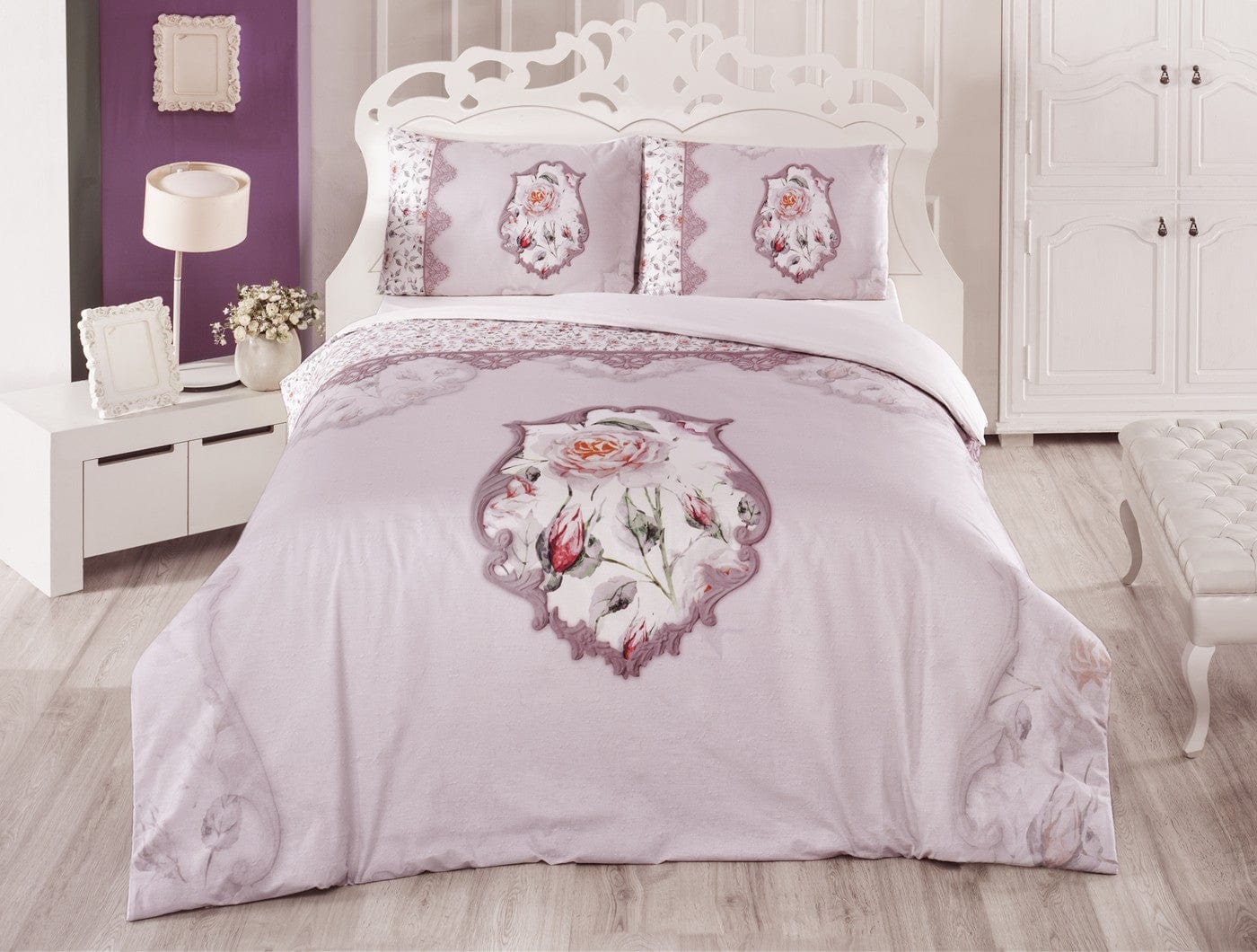 Asir Biancheria Da Letto di cotone Rosalinda Multicolore, 200 x 220 cm