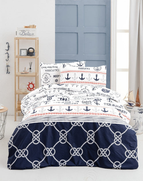 Asir Biancheria Da Letto di cotone Rudder Multicolore, 160 x 220 cm