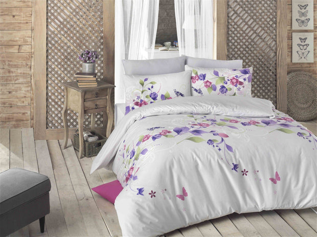 Asir Biancheria Da Letto di cotone Scalie Multicolore, 200 x 220 cm