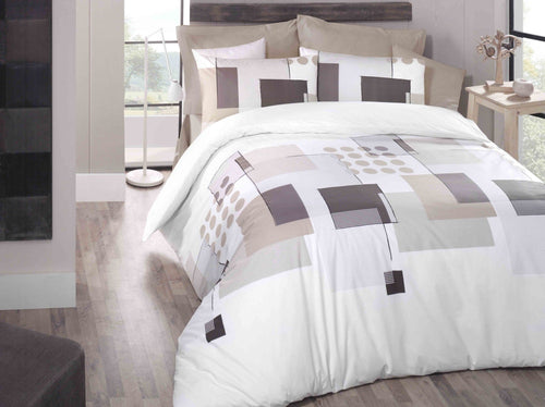 Asir Biancheria Da Letto di cotone Shiste Multicolore, 200 x 220 cm