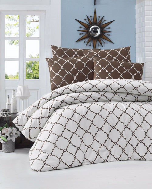 Asir Biancheria Da Letto di cotone Symbol Bianco, 200 x 220 cm