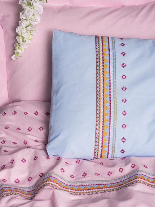 Asir Biancheria Da Letto di cotone Tatum Rosa, 240 x 260 cm