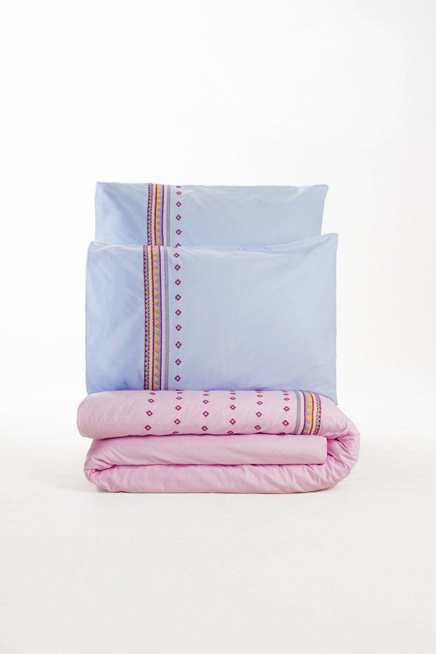 Asir Biancheria Da Letto di cotone Tatum Rosa, 240 x 260 cm