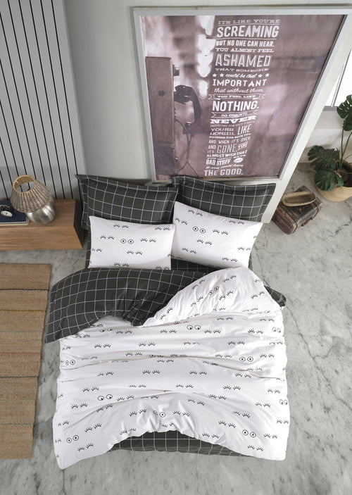 Asir Biancheria Da Letto di cotone Wimper Multicolore, 200 x 220 cm