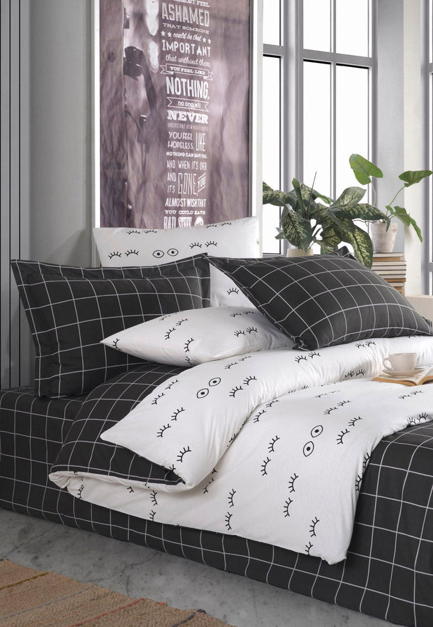 Asir Biancheria Da Letto di cotone Wimper Multicolore, 200 x 220 cm