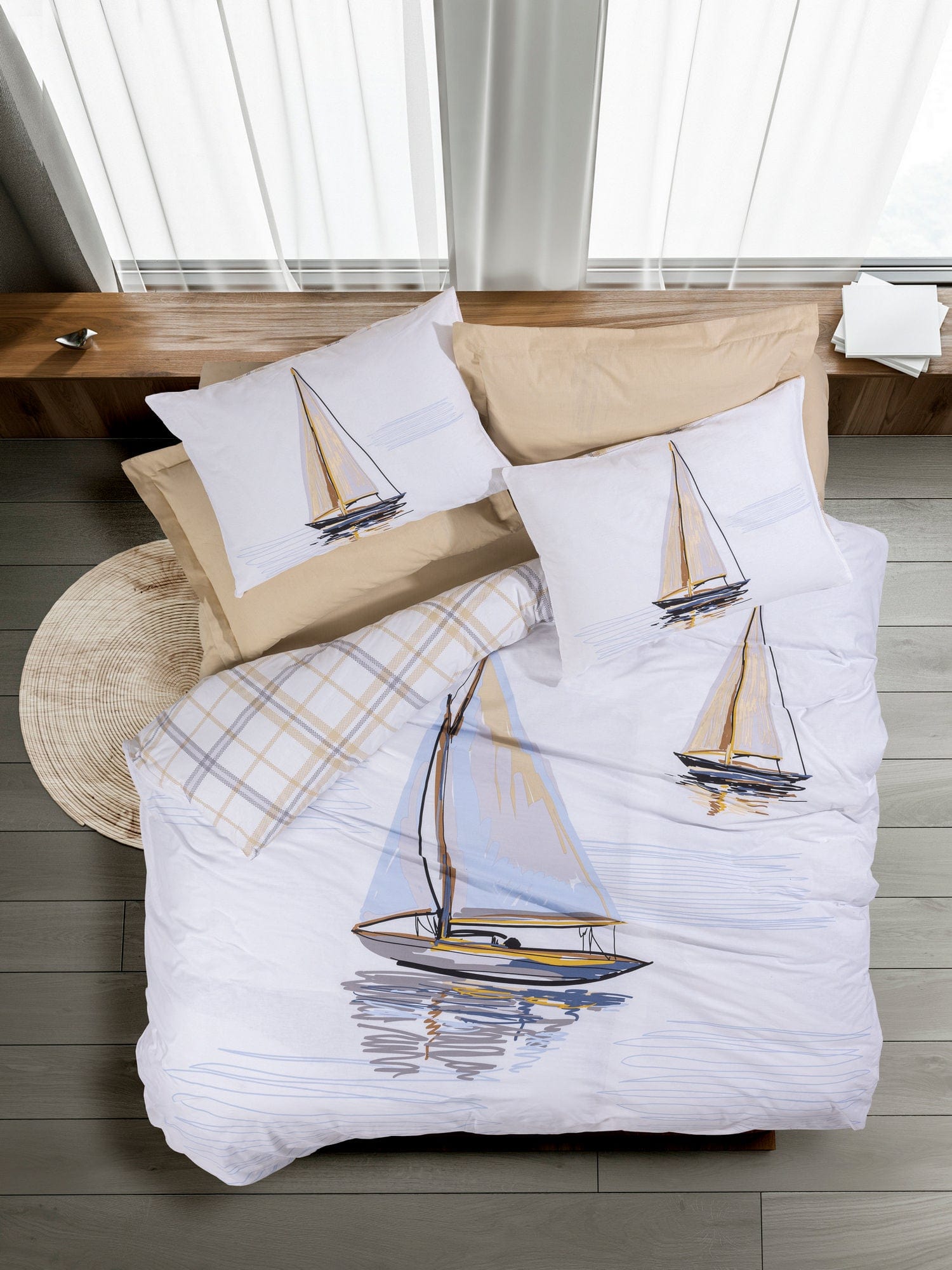 Asir Biancheria Da Letto di cotone Wind Multicolore, 160 x 220 cm