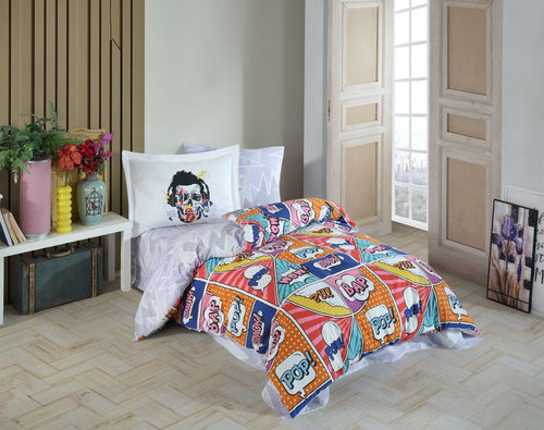 Asir Biancheria Da Letto di cotone Wow Multicolore, 160 x 220 cm