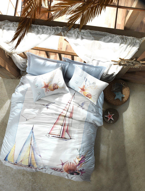 Biancheria Da Letto di cotone Yacht Multicolore, 160 x 220 cm