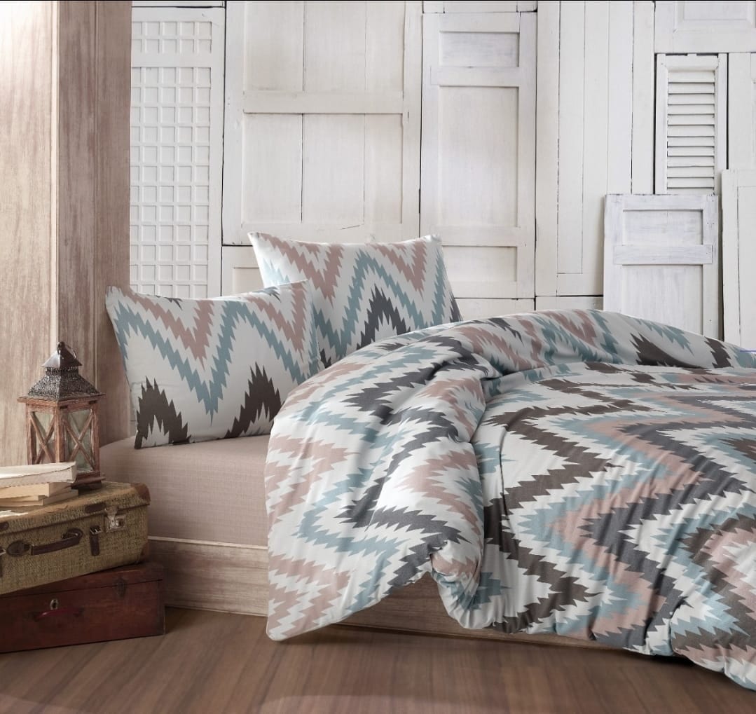 Biancheria Da Letto di cotone Zikzak Multicolore, 200 x 220 cm
