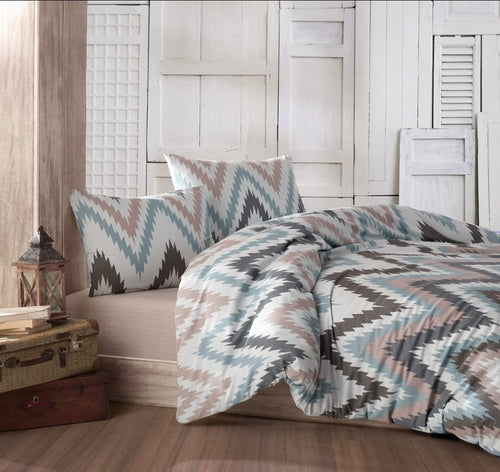Biancheria Da Letto di cotone Zikzak Multicolore, 200 x 220 cm