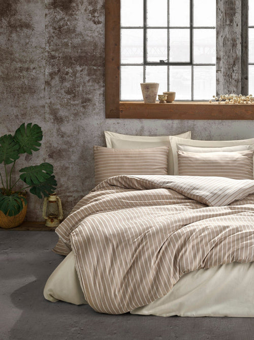 Asir Biancheria Da Letto Di Raso Bamboo Beige, 200 x 220 cm