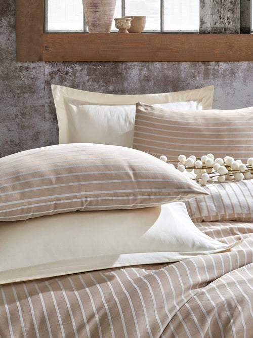 Asir Biancheria Da Letto Di Raso Bamboo Beige, 200 x 220 cm