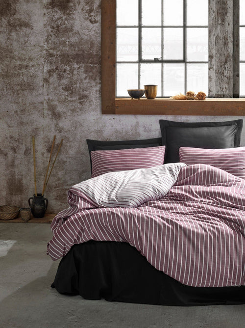 Asir Biancheria Da Letto Di Raso Bamboo Borgogna, 200 x 220 cm