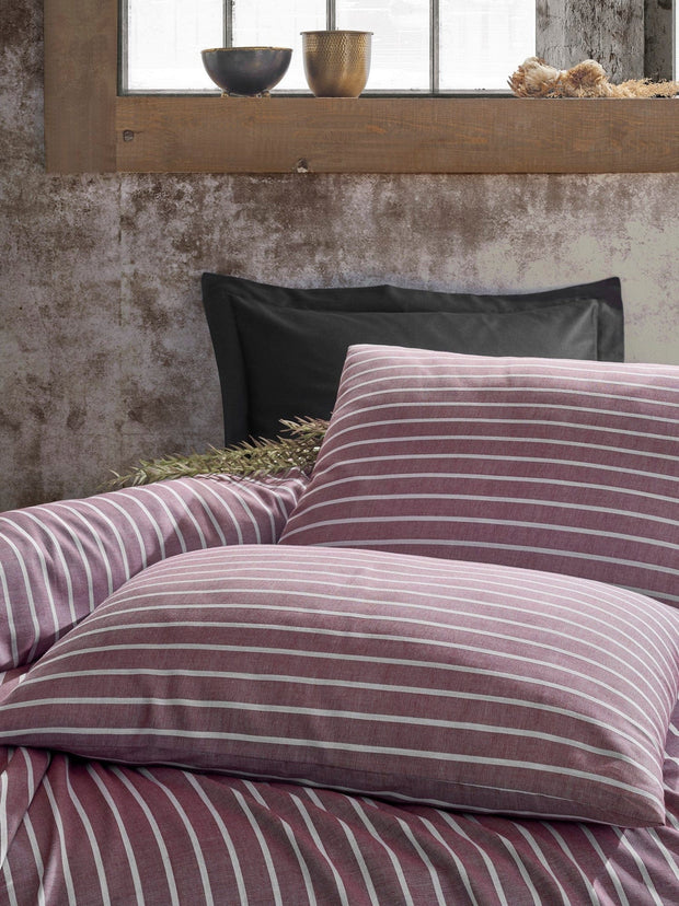 Asir Biancheria Da Letto Di Raso Bamboo Borgogna, 200 x 220 cm