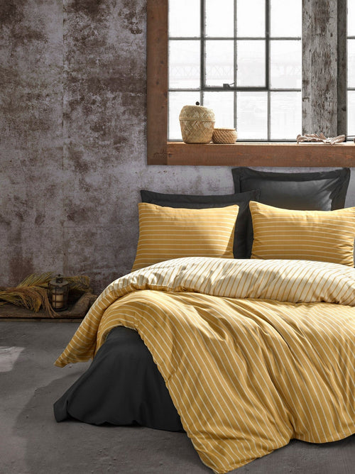 Asir Biancheria Da Letto Di Raso Bamboo Giallo, 200 x 220 cm