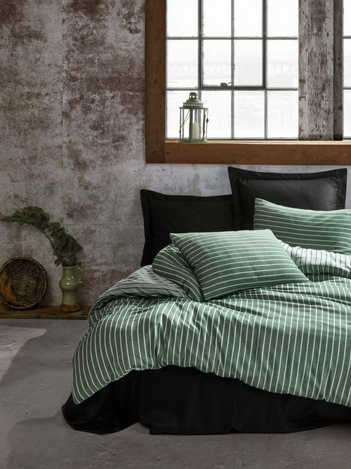 Asir Biancheria Da Letto Di Raso Bamboo Verde, 200 x 220 cm