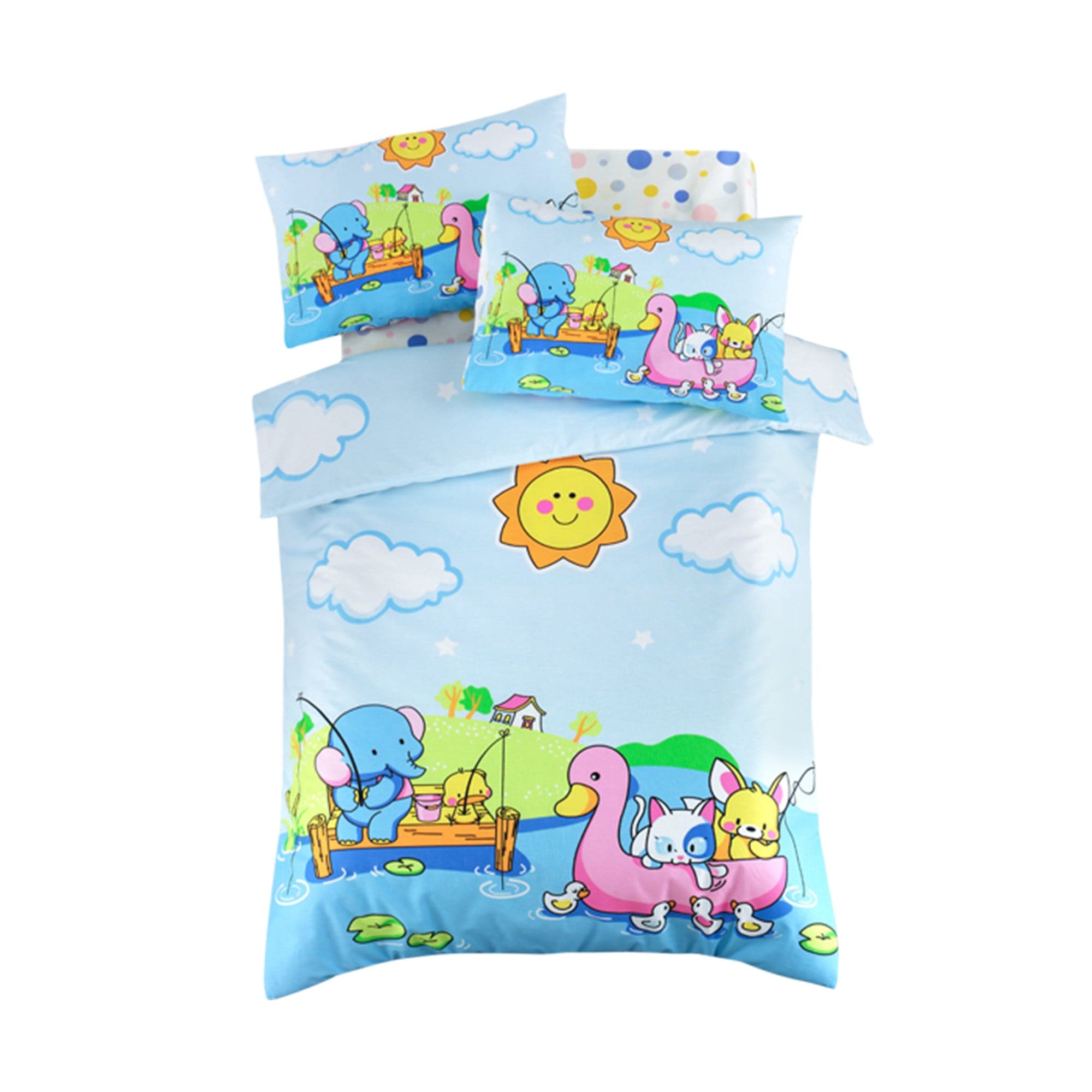 Asir Biancheria da letto per bambini cotone, 4 pezzi Balıkçı Multicolore, 100 x 150 cm