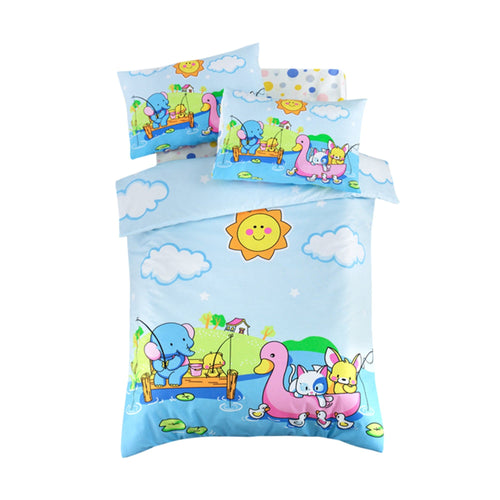 Asir Biancheria da letto per bambini cotone, 4 pezzi Balıkçı Multicolore, 100 x 150 cm