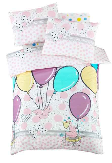Asir Biancheria da letto per bambini cotone, 4 pezzi Balloons Multicolore, 100 x 150 cm