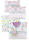 Asir Biancheria da letto per bambini cotone, 4 pezzi Balloons Multicolore, 100 x 150 cm