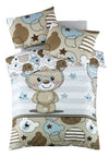 Asir Biancheria da letto per bambini cotone, 4 pezzi Bear Multicolore, 100 x 150 cm