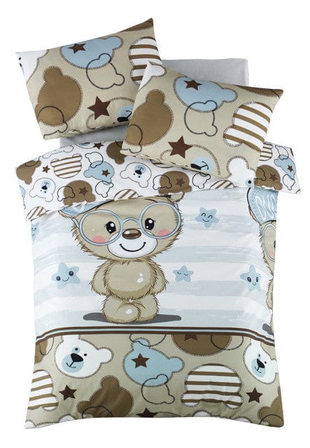 Asir Biancheria da letto per bambini cotone, 4 pezzi Bear Multicolore, 100 x 150 cm