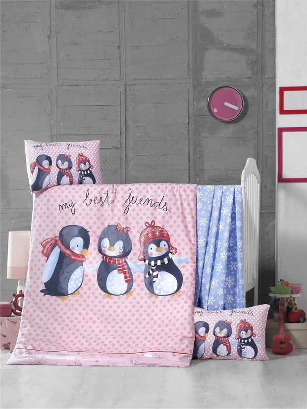 Biancheria da letto per bambini cotone, 4 pezzi Best Friends Multicolore, 100 x 150 cm
