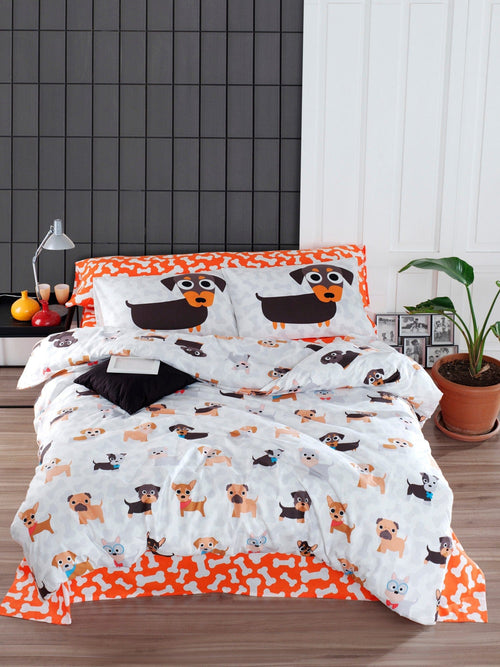 Biancheria da letto per bambini cotone, 4 pezzi Canis Multicolore, 200 x 220 cm