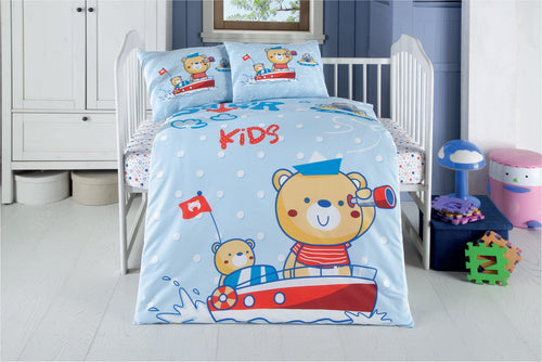 Asir Biancheria da letto per bambini cotone, 4 pezzi Captain Multicolore, 100 x 150 cm