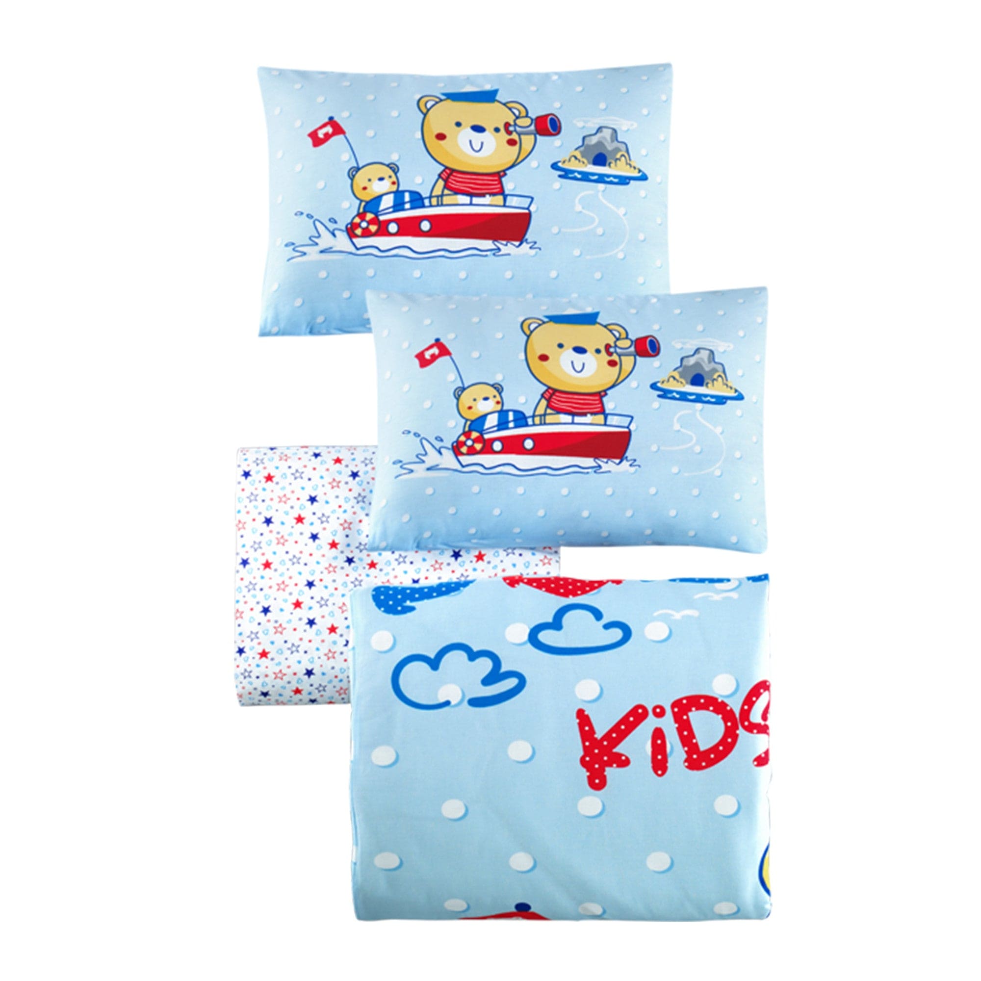Asir Biancheria da letto per bambini cotone, 4 pezzi Captain Multicolore, 100 x 150 cm