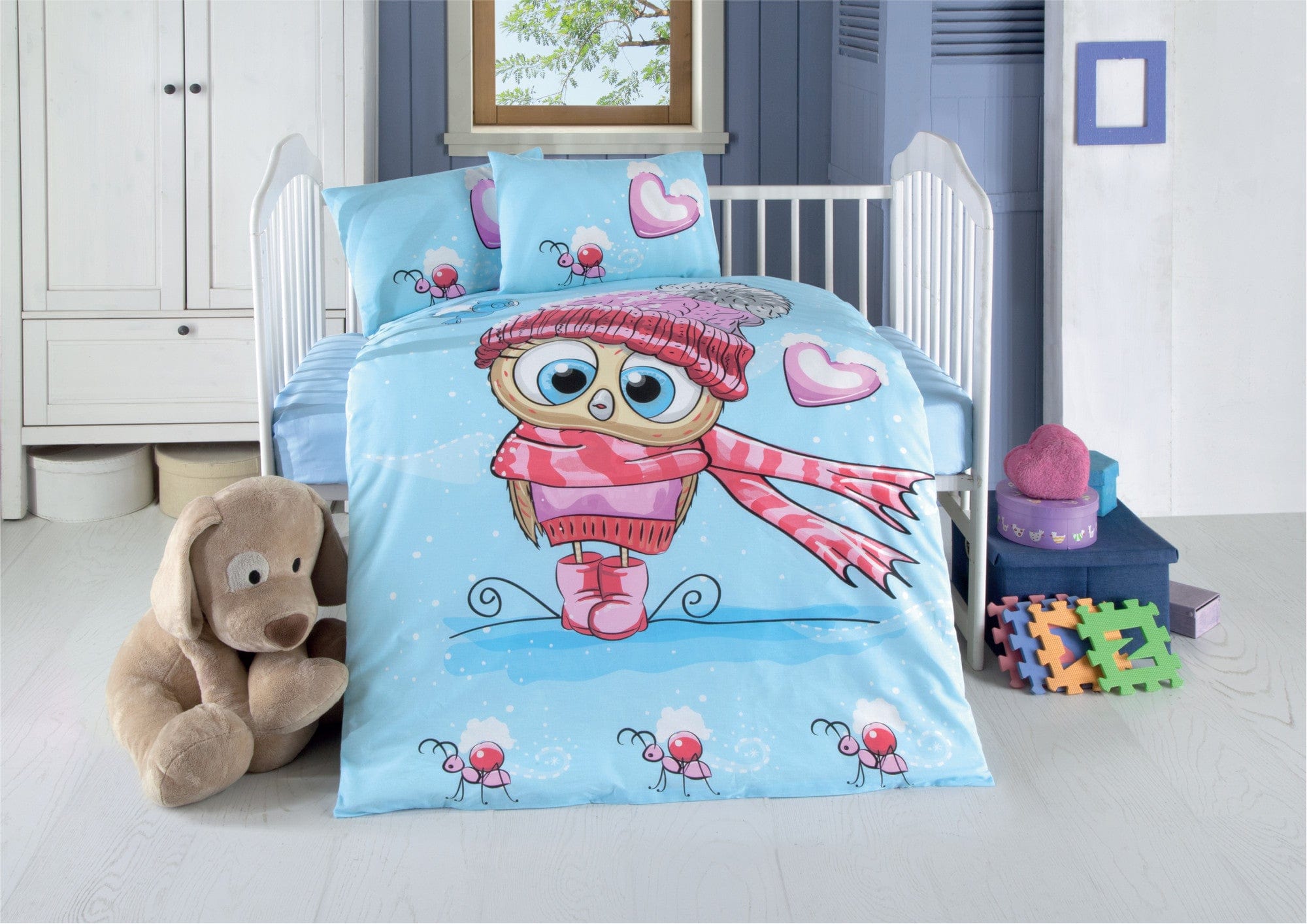 Asir Biancheria da letto per bambini cotone, 4 pezzi Cute Multicolore, 100 x 150 cm