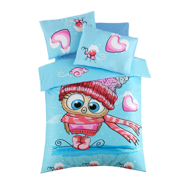 Asir Biancheria da letto per bambini cotone, 4 pezzi Cute Multicolore, 100 x 150 cm