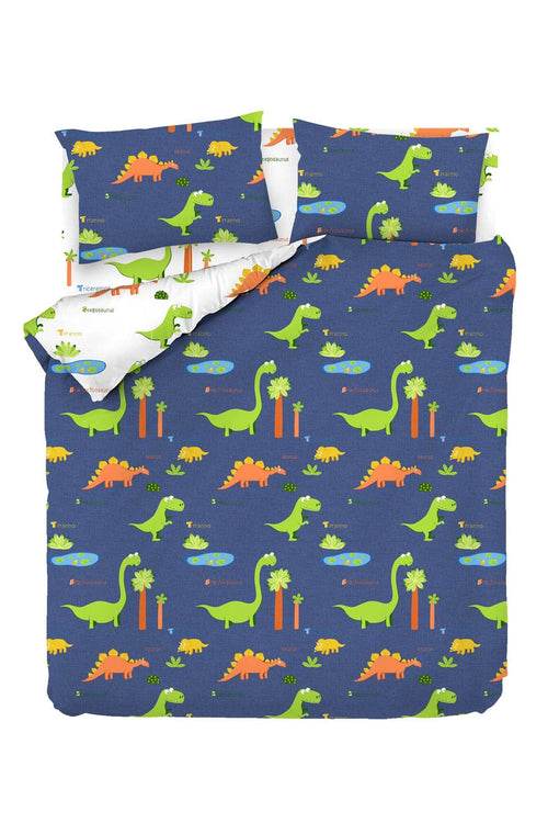 Asir Biancheria da letto per bambini cotone, 4 pezzi Dinolar Multicolore, 200 x 220 cm