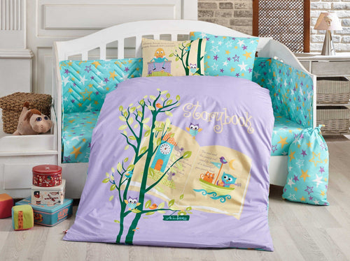 Asir Biancheria da letto per bambini cotone, 4 pezzi Dream Clock Multicolore, 100 x 150 cm