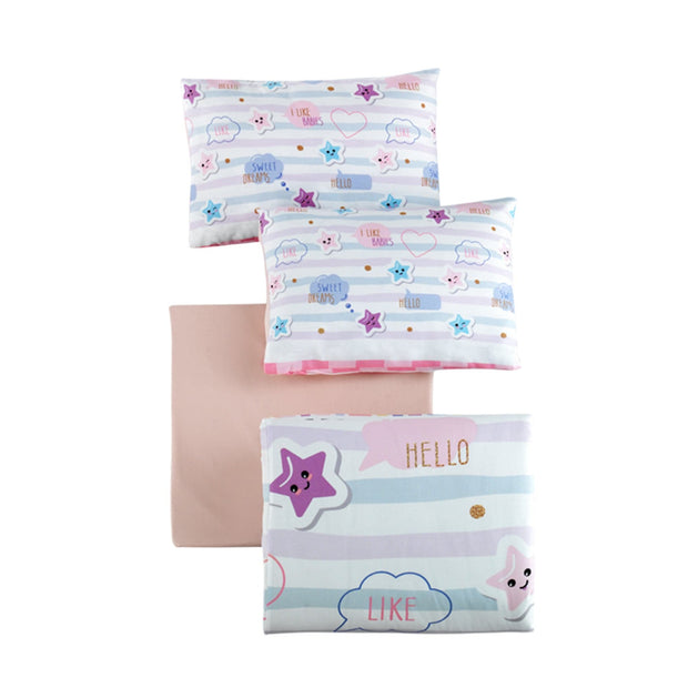 Asir Biancheria da letto per bambini cotone, 4 pezzi Dream Multicolore, 100 x 150 cm
